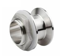 Tri Morsetto Con Doppia Ghiera 1,5" 2" X 1-1/4" 1-1/2"（DN32 DN40）Adattatore Sanitario Maschio BSP, Raccordo For Tubi SS304(DN32-K64mm-K64mm)