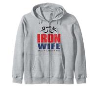 Tri Sherpa Wife Triathlon Support USA Cheer Gear Felpa con Cappuccio
