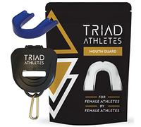 Triad Athletes Paradenti sportivo per atleti femminili, confezione da 1 (Royal Navy) su misura, protezione per giovani, con custodia ventilata