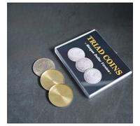 Triad Coins Morgan Gimmick Magia 3 Monete Sparizione Cambio Close Up