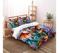 Triada di fuoco Set Di Biancheria Da Letto Copripiumino 2 Pezzi Comfort Cotone Per Bambini, E Federa A Cerniera Set Copripiumino King（220x240cm）