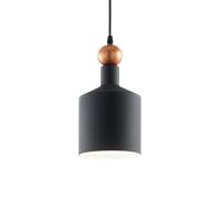 Sospensione Industrial-Minimal Triade-3 Metallo Grigio 1 Luce E27