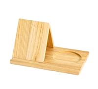 Triangle Book Holder Stand, Wooden Reading Rest Bookcase, Ergonomic Support for Hands Free Reading, Stable Angled Design with, Desktop Organizer Display, Home Studio Bookstore Decor