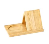 Triangle Book Holder With Cup Holder - 9.84x7.09x6.1 Inches Wood Short Rest, Wooden Books Reading Rest, Table Centerpiece Decor For Home, Studio, Bookstore