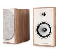 TRIANGLE - BOREA BR03 Connect Active Speakers - Diffusori da scaffale Bluetooth con amplificatore 2x 60W - Audio HD - Ingressi PHONO/TV Arc e USB Platinum - 206 x 360 x 314 mm - Rovere chiaro (Coppia)