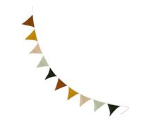 Triangle Bunting Flag - 15cm Reusable Multicolor Pennant Garland, Lightweight Fabric Flags, Decorative Party Accessory | Colorful Flag Banner For Home Classroom Birthday Celebration Events