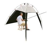 Triangle Canopy Sun Shade, Beach Waterproof Tent, 82.68x90.55x62.99 Inches Portable Lightweight Shelter, Outdoor Shade for Camping Hiking Travel, Backpacking, Gray