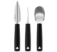 triangle Set Intaglio Zucca Halloween, 3 Pezzi - Sega, Cucchiaio | Coltello per intaglio, goniometro e istruzioni illustrate inclusi - Made in Solingen, Germania dal 1946