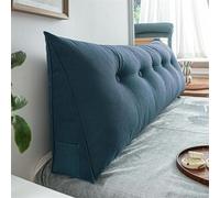 Triangolare Cuscino Da Lettura Schienale Testata Letto Divano Imbottitura Poggiaschiena Antireflusso Adulti Cuscino Letto Matrimoniale, Cuscino Cervicale Dormire Lungo(120 x 50 x 20 CM,Blue)