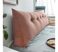 Triangolare Cuscino Da Lettura Schienale Testata Letto Divano Imbottitura Poggiaschiena Antireflusso Adulti Cuscino Letto Matrimoniale, Cuscino Cervicale Dormire Lungo(100 x 50 x 20 CM,Pink)