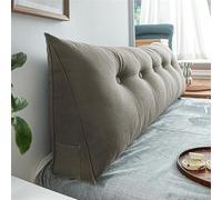 Triangolare Cuscino Da Lettura Schienale Testata Letto Divano Imbottitura Poggiaschiena Antireflusso Adulti Cuscino Letto Matrimoniale, Cuscino Cervicale Dormire Lungo(200 x 50 x 20 CM,Brown)