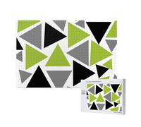 Triangoli casuali verde lime grigio nero su bianco,Puzzle in legno da 1000 pezzi per famiglie, puzzle per adulti e adolescenti