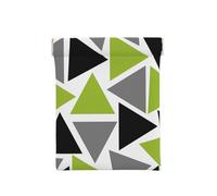 Triangoli casuali verde lime grigio nero su bianco, Spremere il portafoglio superiore da donna Borsa portaoggetti Piccola portamonete Portamonete