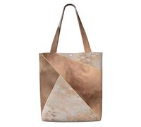 Triangoli di marmo color oro rosa e lamina di rame,Borse della spesa riutilizzabili, borse per la spesa, borsa a tracolla in tela di grande capacità