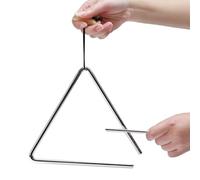 Triangoli per percussioni manuali, triangolo per percussioni manuali, campana a percussione triangolare in acciaio con percussioni per l'educazione al ritmo