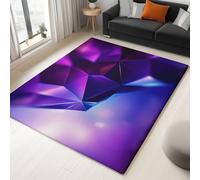 Triangoli Solidi Geometrici Tappeto Salotto Viola Flanella Stampa 3D Camera Da Letto Tappeti Cucina Antiscivolo Lavabile, Per Tavolino Da Salotto, Bagno, Tappeto Cameretta 90 x 150 cm
