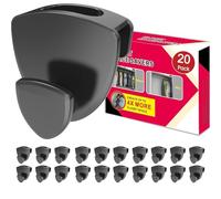 Triangoli spaziali per grucce, 20 pezzi di alta qualità, salvaspazio, ganci di collegamento a cascata, salvaspazio, per organizer per armadio, gancio di collegamento a cascata, nero