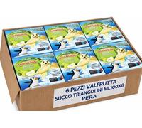 Triangolini Succhi di Frutta per Bambini 100% Naturali 8x100 ml Succo e Polpa Box Scorta Gusti Assortiti (Pera)