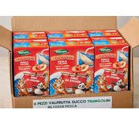 Triangolini Succhi di Frutta per Bambini 100% Naturali 8x100 ml Succo e Polpa Box Scorta Gusti Assortiti (Pesca)