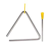 Triangolo a percussione manuale in metallo, facile da suonare, strumento a triangolo delicato con percussore