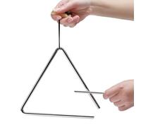 Triangolo a percussione triangolare, strumento a mano musicale in acciaio, battitore a percussione manuale per l'educazione del ritmo