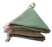 Triangolo Bandiere Bunting, Striscione con bandierine triangolari in cotone verde rosa for il compleanno di matrimonio strada, giardino casa(Green)