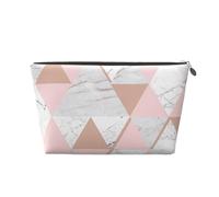 Triangolo bianco rosa, Borsa da toilette Borsa per trucco Borsa per cosmetici Borsa da toilette da viaggio portatile