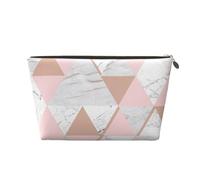 Triangolo bianco rosa, Borsa per il trucco Borsa per cosmetici Borsa da toilette da viaggio portatile Borsa da toilette