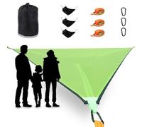 Triangolo Camping Hammock, Accessori per Campeggio Portatili per L'amaca con Zaino In Spalla, Carico con Circa 150 Kg, Amaca Multi -Persona per Raduni di Rilassamento All'aperto, Spiaggia, Famiglia