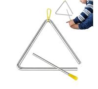 Triangolo di percussione - Strumento di ritmo in acciaio, include doppi percussori per la pratica musicale, l'educazione, le prestazioni del gruppo | Triangolo acustico