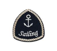 Triangolo di vela - Toppe Termoadesive Patch Toppa Ricamate, Misura: 5,5 x 5,3 cm