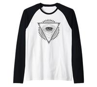 Triangolo Distintivo con Un Occhio Maglia con Maniche Raglan