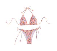 Triangolo femminile Bikini Set Triangle Halter per le vacanze in viaggio in surf