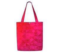 Triangolo fucsia geometrico,Borse della spesa riutilizzabili, borse per la spesa, borsa a tracolla in tela di grande capacità