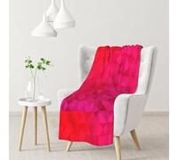Triangolo fucsia geometrico,Coperta morbida, calda, anti-pilling, in flanella, peluche, 76 x 102 cm
