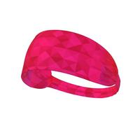 Triangolo fucsia geometrico,Fascia elastica per capelli multiuso unisex, fascia antisudore sportiva