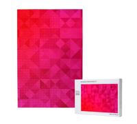 Triangolo fucsia geometrico,Puzzle in legno da 1000 pezzi per adulti e adolescenti