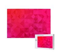 Triangolo fucsia geometrico,Puzzle in legno da 1000 pezzi per famiglie, puzzle per adulti e adolescenti
