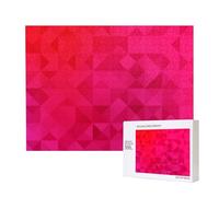 Triangolo fucsia geometrico,Puzzle in legno da 500 pezzi, gioco di famiglia, puzzle per adulti e adolescenti, decorazioni per la casa