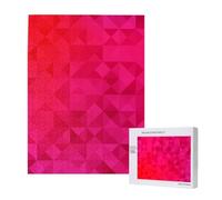 Triangolo fucsia geometrico,Puzzle in legno da 500 pezzi per adulti e adolescenti