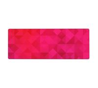 Triangolo fucsia geometrico,Tappetino per mouse grande, da scrivania, per tastiera e computer, con base in gomma antiscivolo, 30 x 80 cm
