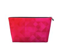 Triangolo geometrico fucsia, Borsa da toilette Borsa per trucco Borsa per cosmetici Borsa da toilette da viaggio portatile