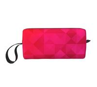 Triangolo geometrico fucsia, Borsa per il trucco Borsa per cosmetici Borsa da toilette da viaggio portatile Borsa per trucco Organizer