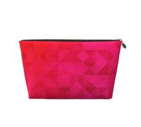 Triangolo geometrico fucsia, Borsa per il trucco Borsa per cosmetici Borsa da toilette da viaggio portatile Borsa da toilette