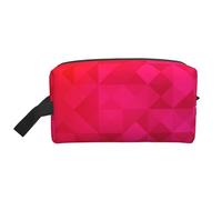 Triangolo geometrico fucsia, Borsa per il trucco Borsa per cosmetici Borsa da viaggio portatile da viaggio Borsa per trucco Organizer