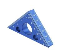 Triangolo in alluminio con righello e ad angolo retto doppia scala for la lavorazione del legno(Blu)