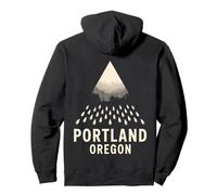 Triangolo montuoso della Città piovosa di Portland, Oregon Felpa con Cappuccio