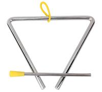 Triangolo Musicale in Acciaio da 6 Pollici, Gancio Giallo con Asta Rivestita in Plastica per Bambini, Ideale per la Musica della Prima Infanzia, Educazione Al Ritmo, qualità del