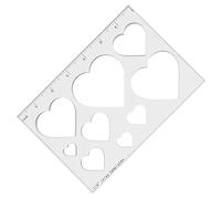 Triangolo o cuore acrilico trasparente intarsio modello router stencil disegno scala righello per la lavorazione del legno precisione intarsi modello