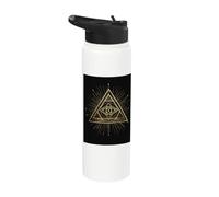 Triangolo Occhio Visione Saggezza Simbolo Verità Stainless Steel Insulated Water Bottle